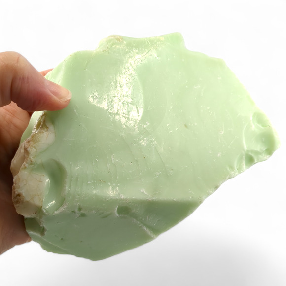 Lime Jadeite Green Multitone Layered Swirl Slag Art Glass Cullet #4GX11 - Picture 6 of 7